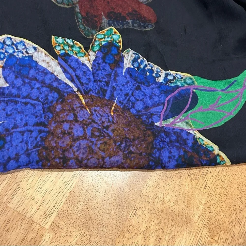 Vintage Bulgari Silk Floral‎ Scarf 50x82